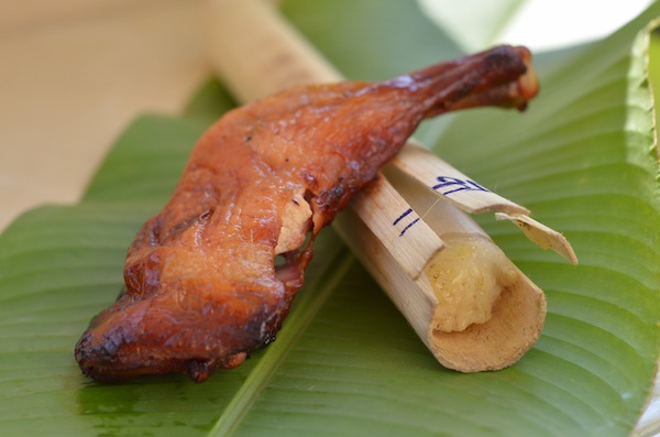 Honey roast chicken and bamboo rice